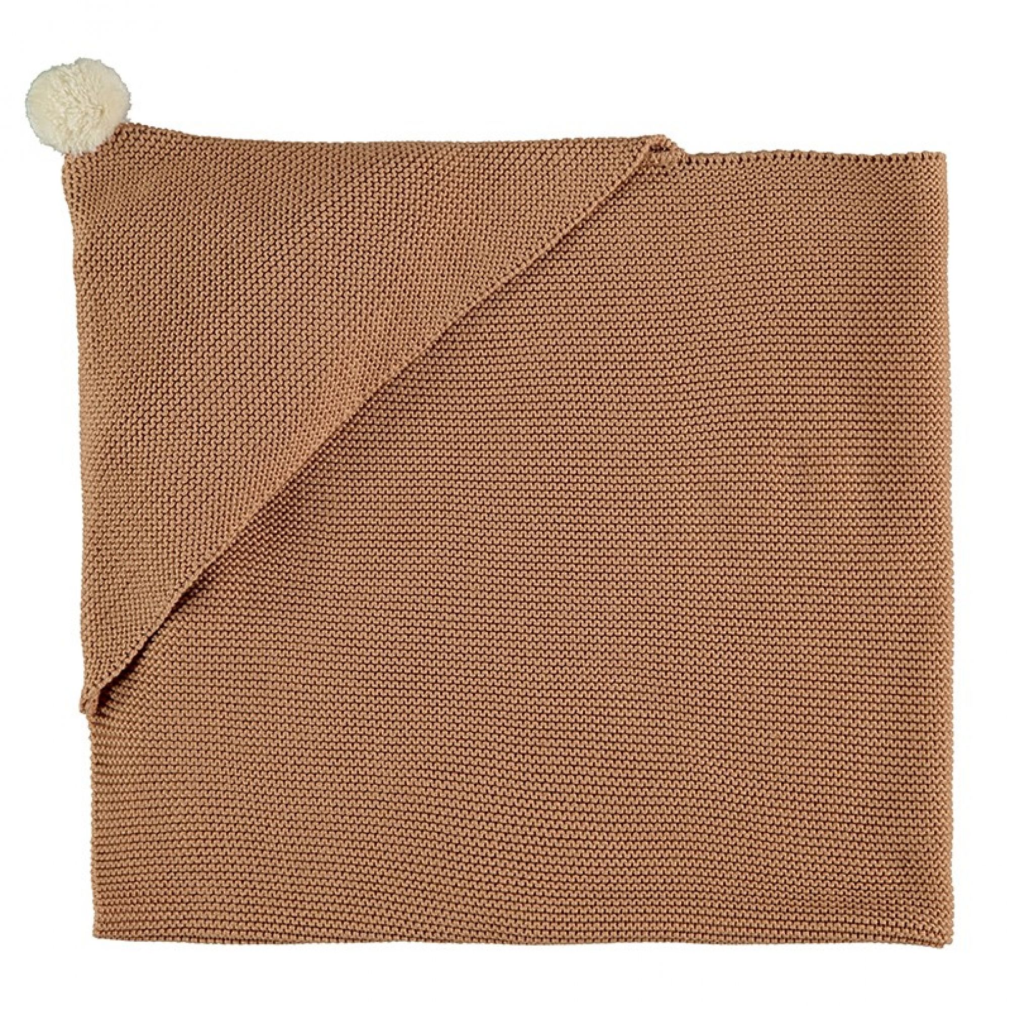 Nobodinoz Couverture Bebe So Natural Tricot Coton Bio 65x65 Cm Biscuit Made In Bebe