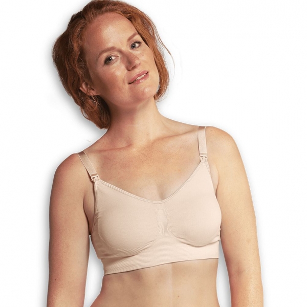 Soutien gorge allaitement sans armature beige taille L