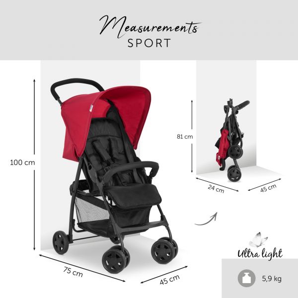 Poussette canne Sport Red