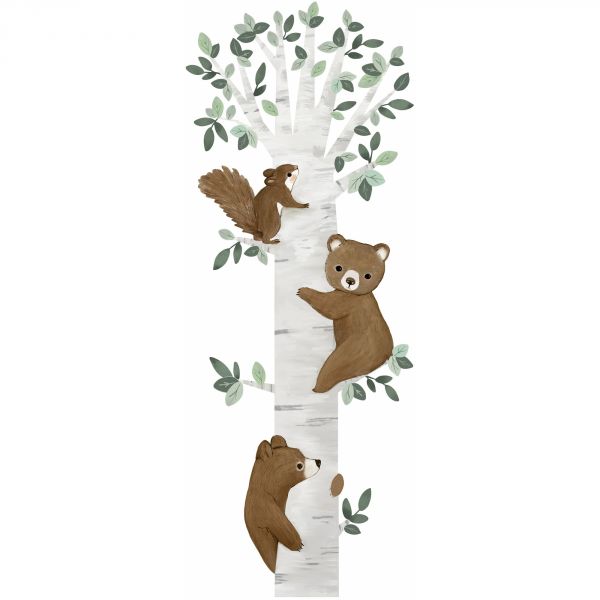 Grand sticker 49 x 127 cm - Les ours montent à l'arbre