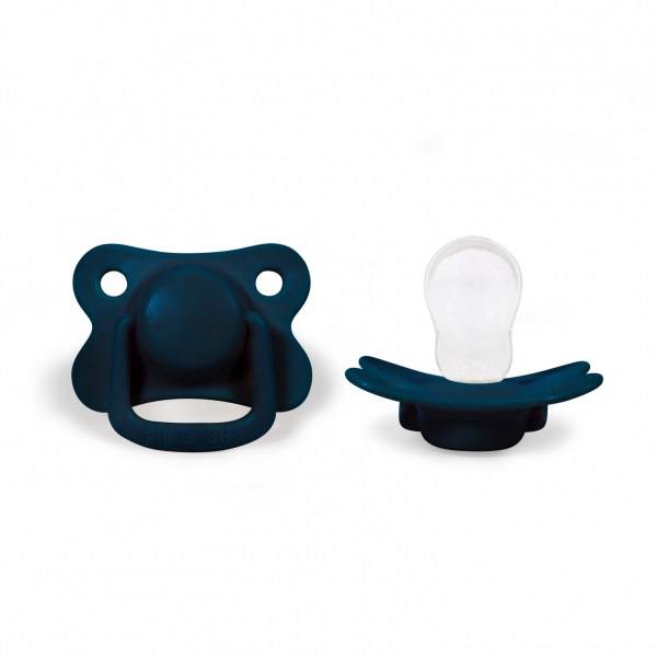 Lot de 2 sucettes anatomique en silicone 6m+ - Dark Blue