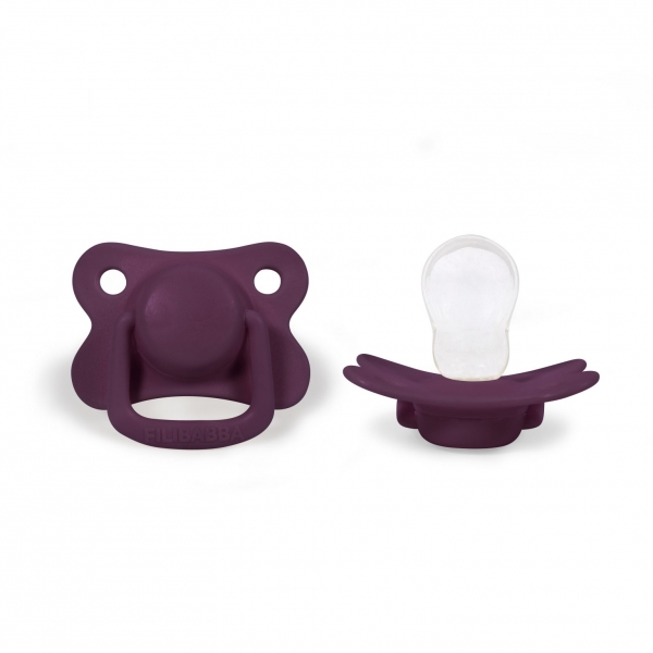 Lot de 2 sucettes anatomique en silicone 6m+ - Plum