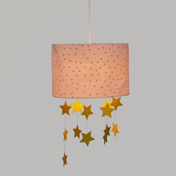 Suspension enfant Ø30 cm Rose et or