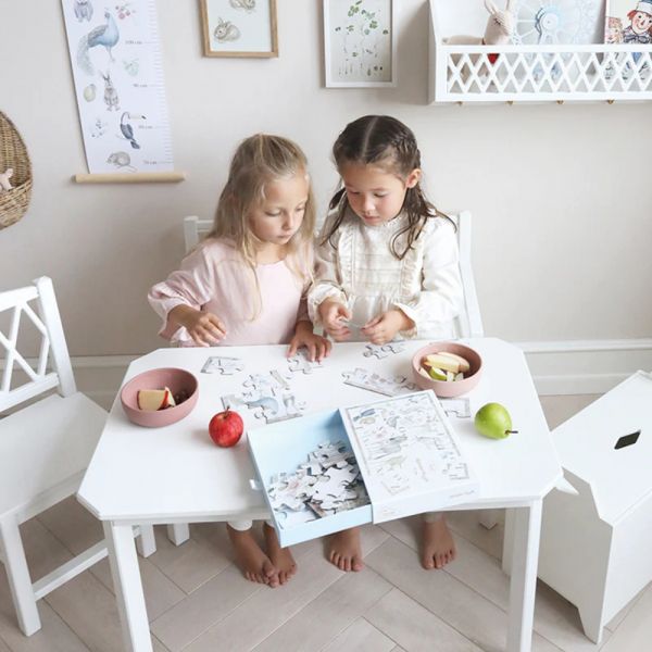 Table enfant Harlequin Blanc