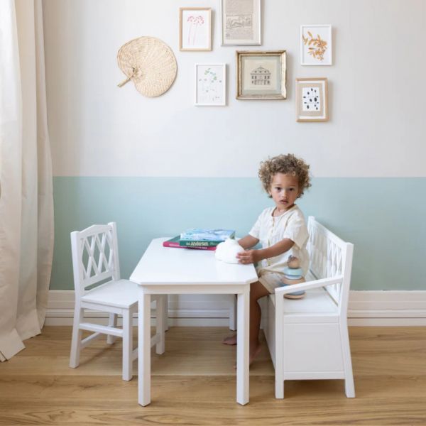 Table enfant Harlequin Blanc