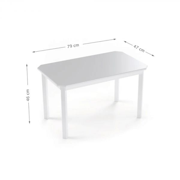 Table enfant Harlequin Blanc