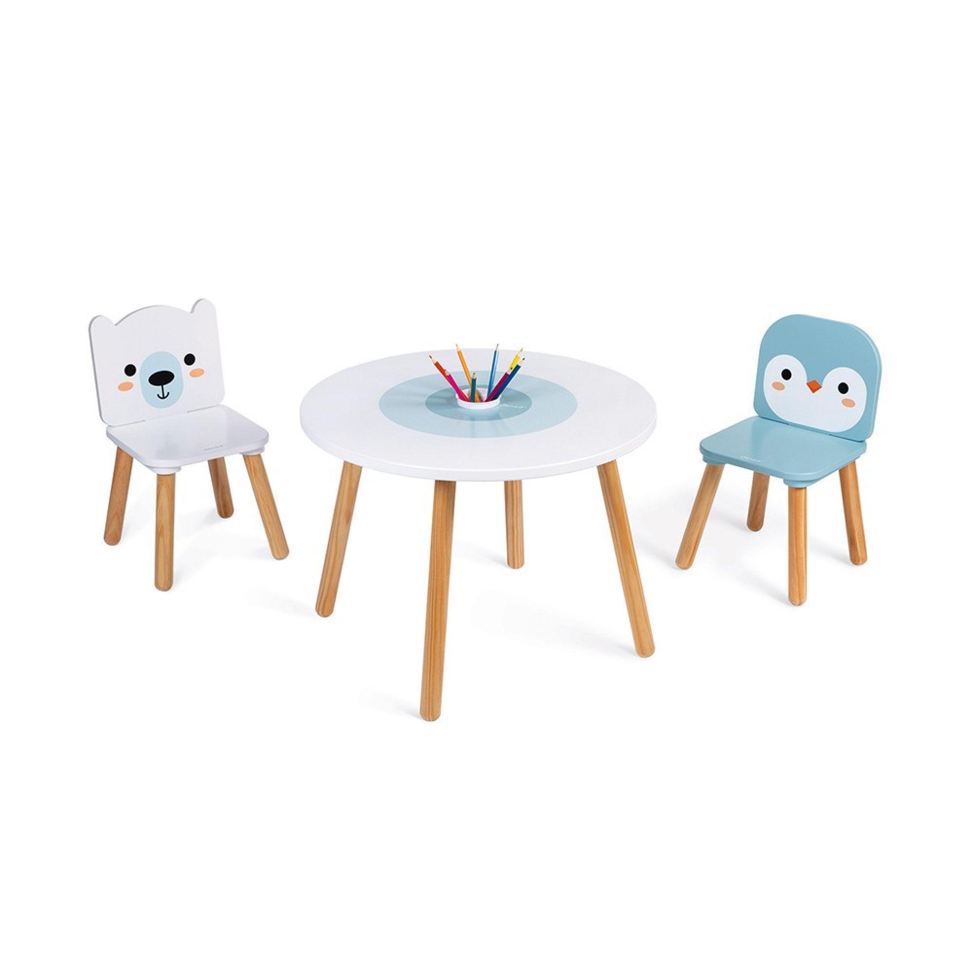 Table enfant + 2 chaises petit ours
