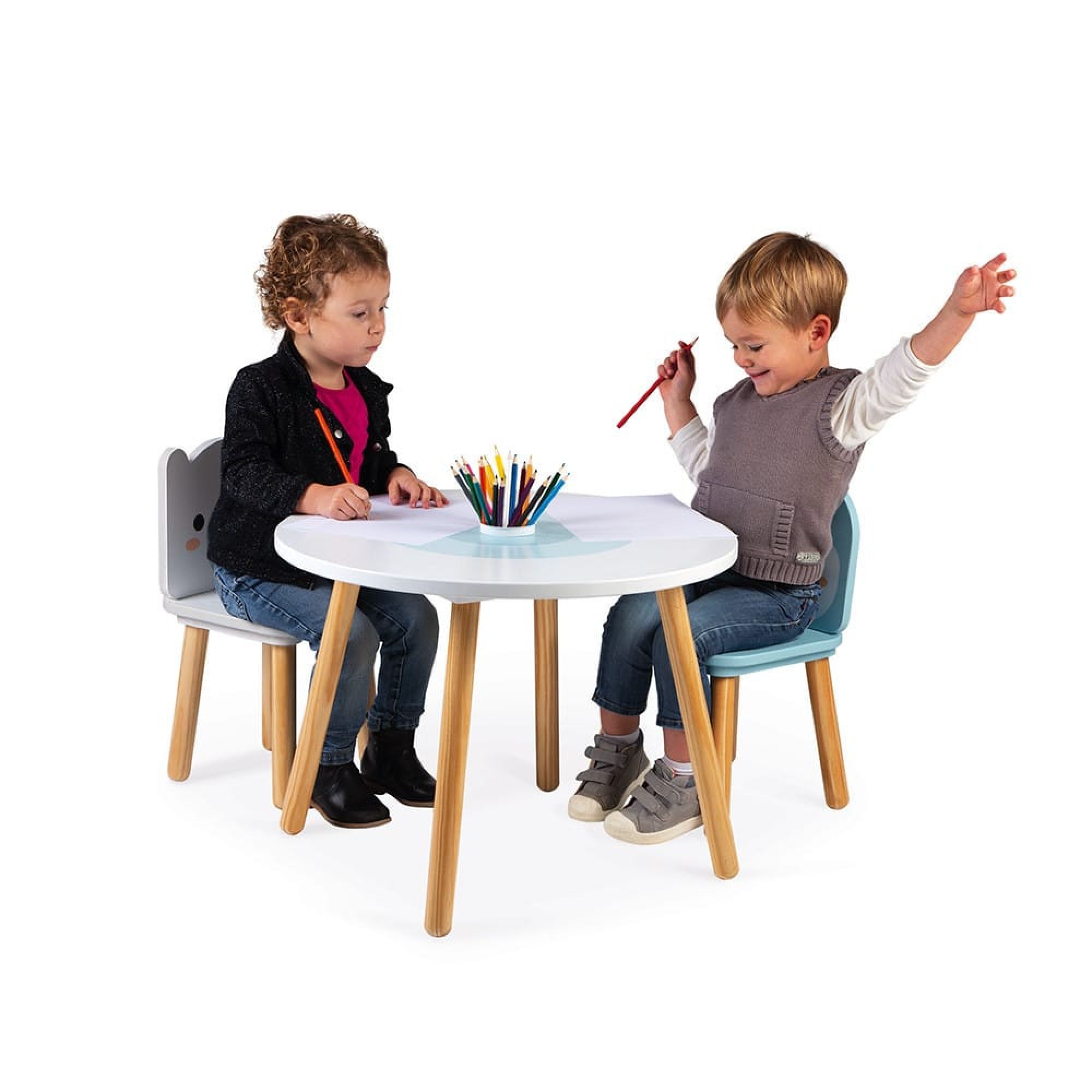 Janod Table Et Chaises En Bois Enfant Banquise Made In Bebe