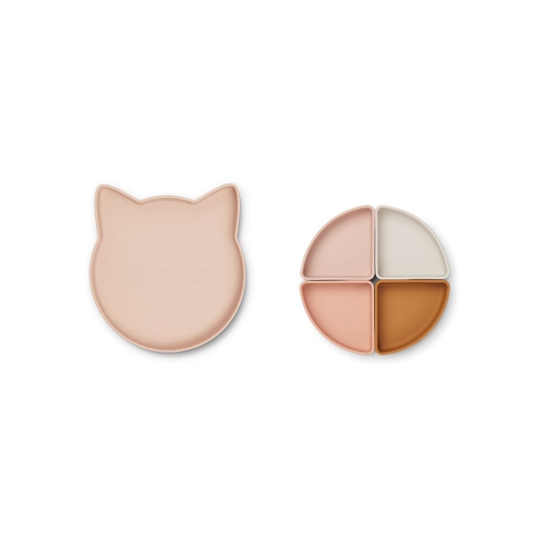 Assiette compartimentée Arne Cat rose multi mix