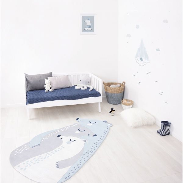 Tapis enfant 90x170 cm Artic dream Famille oursons