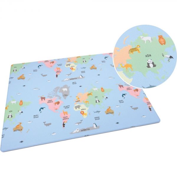 Tapis de jeu lavable en vinyle - Aventuriers du monde