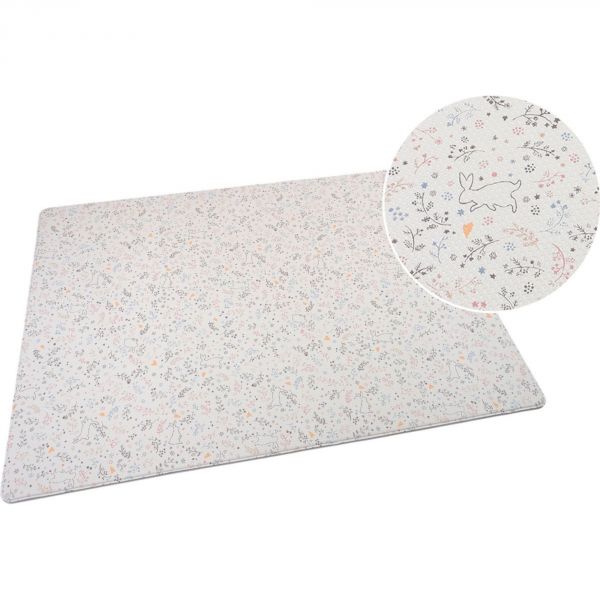 Tapis de jeu lavable en vinyle - Petits lapins