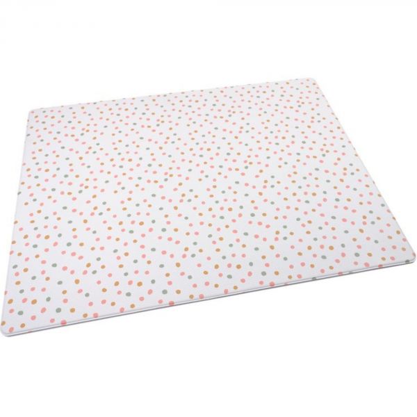 Tapis de jeu lavable en vinyle - Pois multicolores