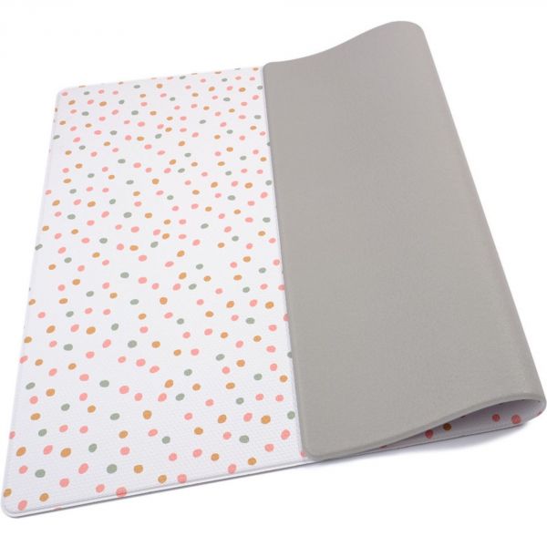 Tapis de jeu lavable en vinyle - Pois multicolores