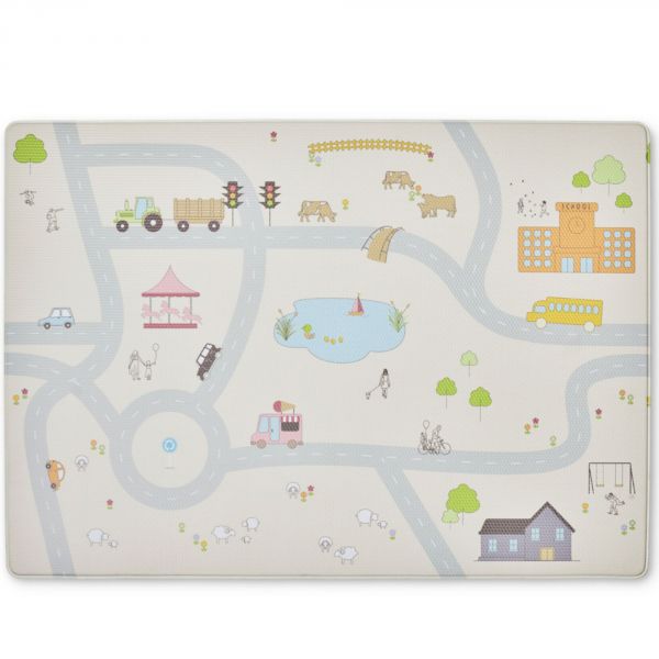 Tapis de jeu lavable en vinyle - Sur la route