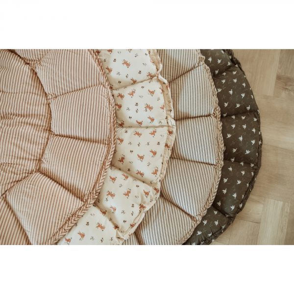 Tapis de jeu bébé 3 en 1 Organic Bloom Brown Stripes