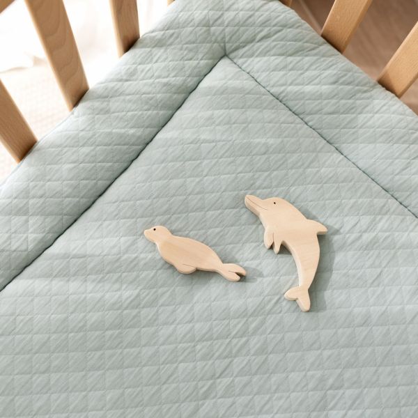 Tapis de parc 100x100 cm Quilted Jersey Lunar