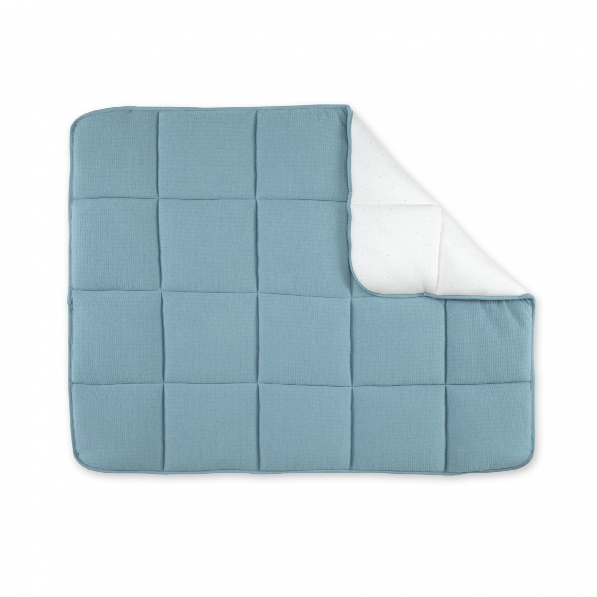 Bemini Tapis De Parc 75x95 Cm Tetra Jersey Bleu Mineral Made In Bebe