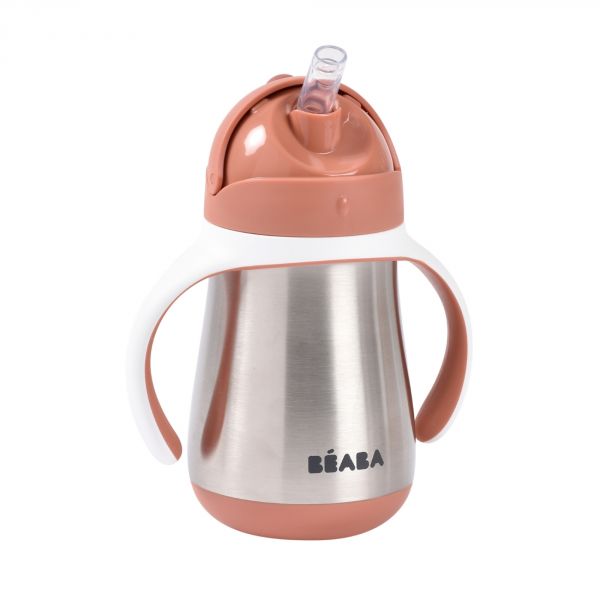 Tasse paille inox 250 ml - Terracotta