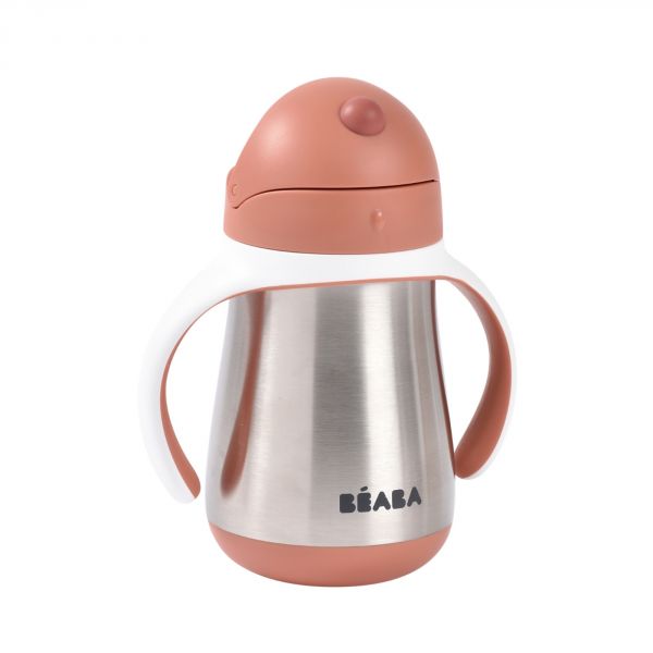 Tasse paille inox 250 ml - Terracotta