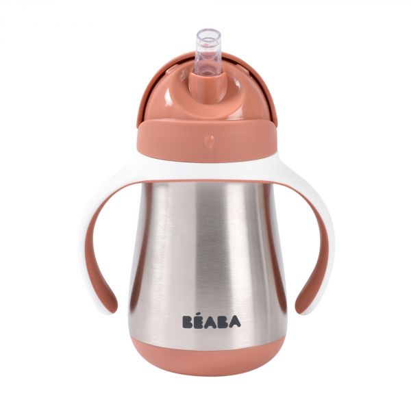 Tasse paille inox 250 ml - Terracotta