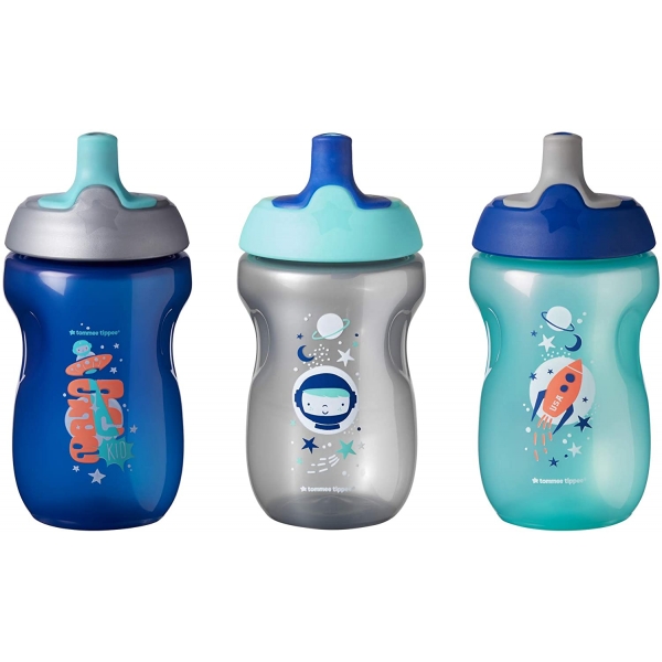 Tommee Tippee Lot De 3 Tasses Sporty 12m 300 Ml Garcon Made In Bebe