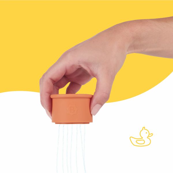 Jouet de bain bébé tasses empilables en silicone