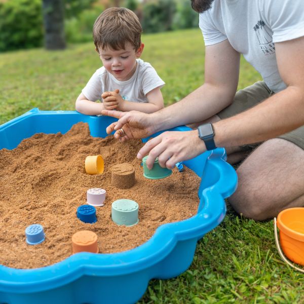 Jouet de bain bébé tasses empilables en silicone