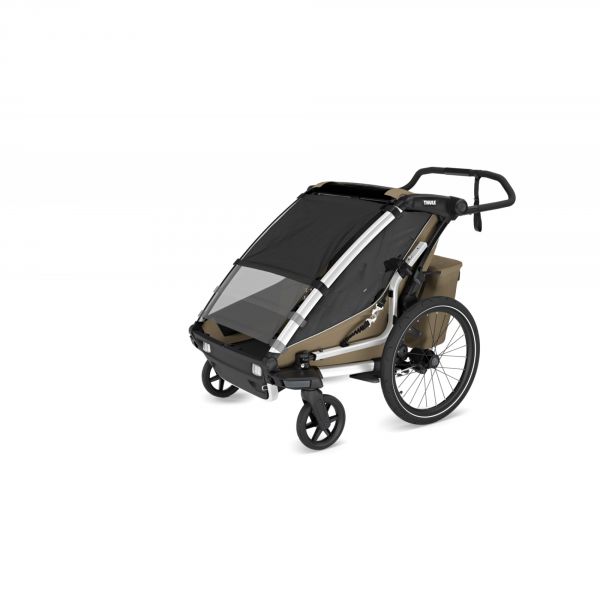 Remorque pour vélo Chariot Cross 2 Faded khaki