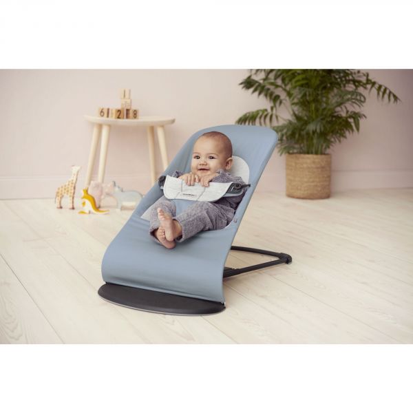 Transat bébé Balance Soft Coton et jersey Bleu et gris