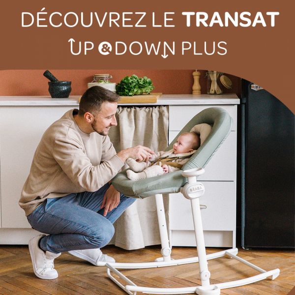 Transat bébé Up & Down Plus Lichen + arche de jeux