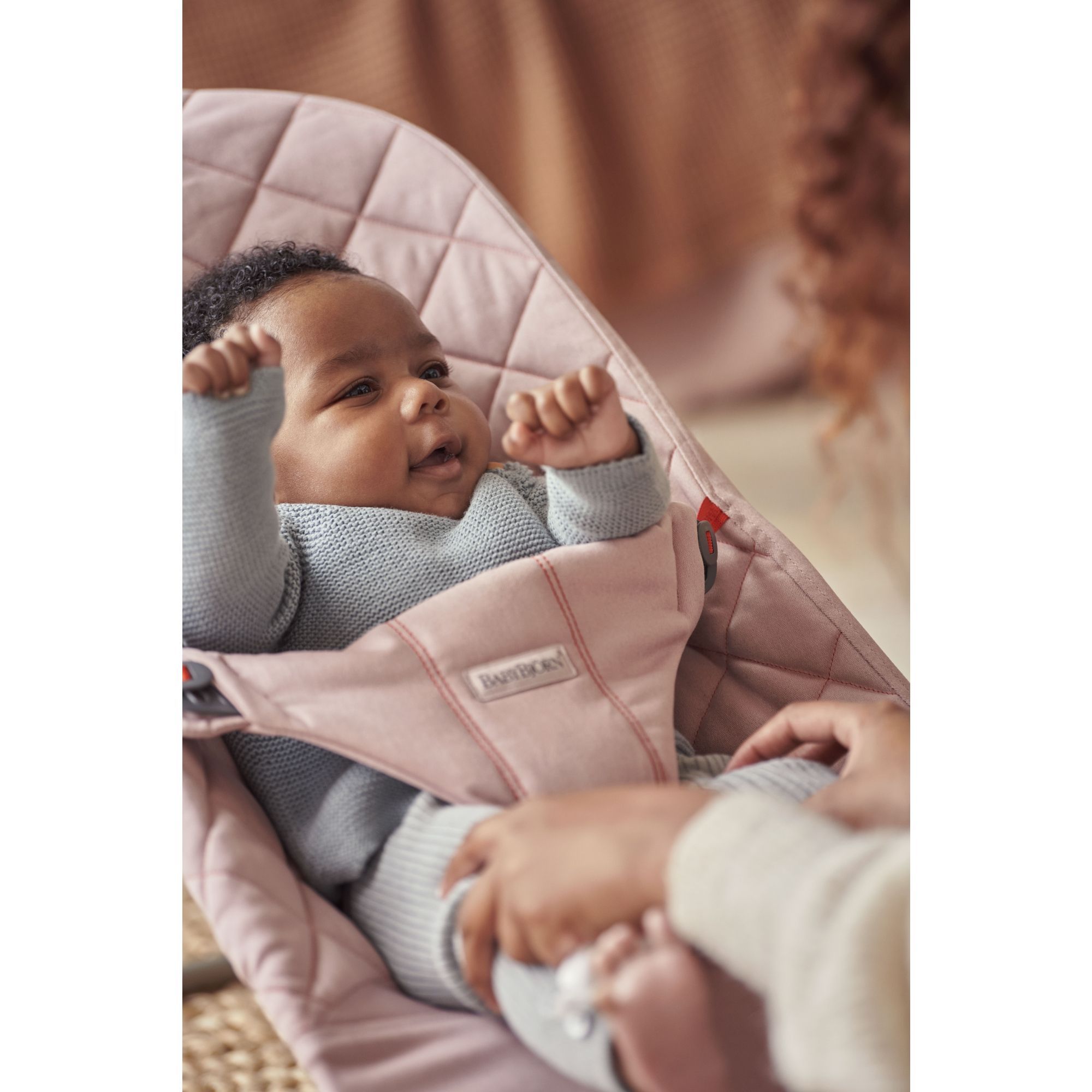 Babybjorn Transat Bebe Bliss Coton Matelasse Vieux Rose Made In Bebe