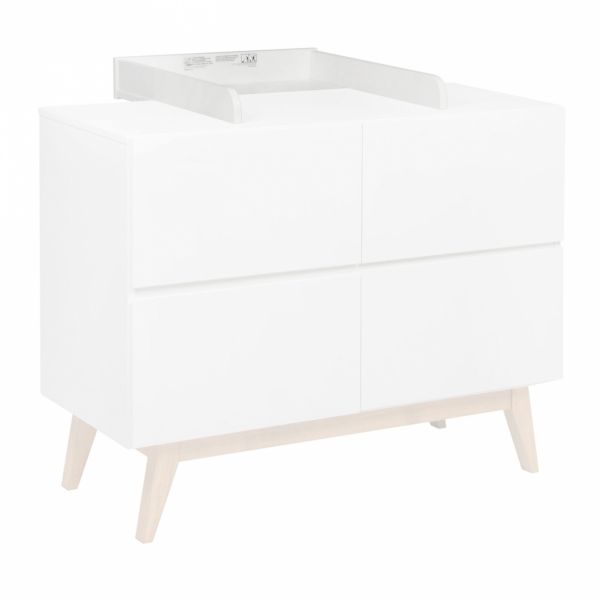 Plan à langer pour commode Trendy White