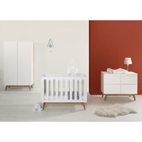 Lit bébé 60x120 cm évolutif en canapé Trendy White