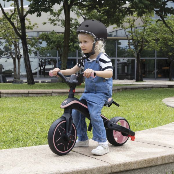 Tricycle explorer 4 en 1 évolutif et pliable Pastel Rose