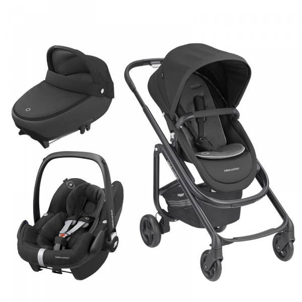 Bebe Confort Poussette Trio Lila Sp Jade Pebble Pro En Essential Black Made In Bebe