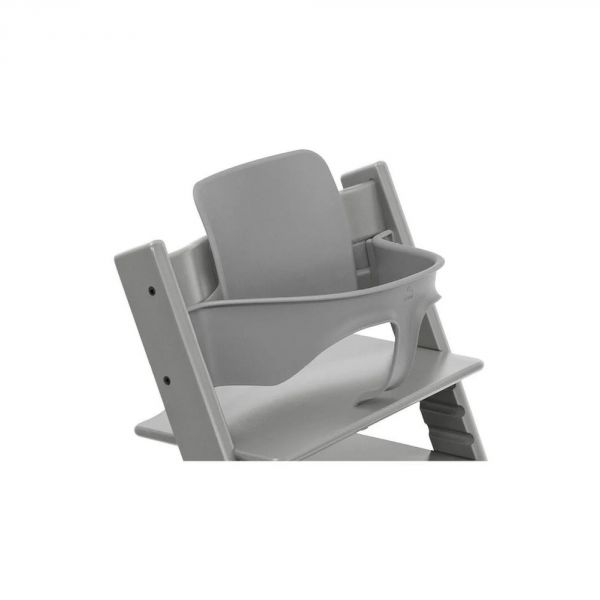 Pack Chaise haute Tripp Trapp avec son Baby Set et sa tablette Gris tempête