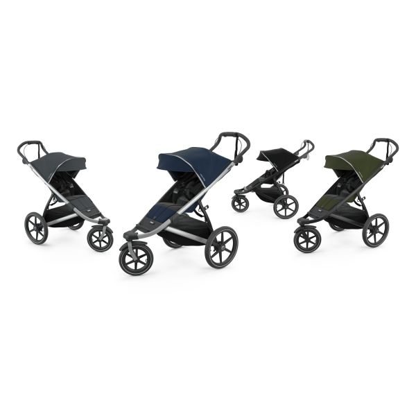 Poussette duo Urban Glide 2 avec nacelle - Dark Shadow / Black