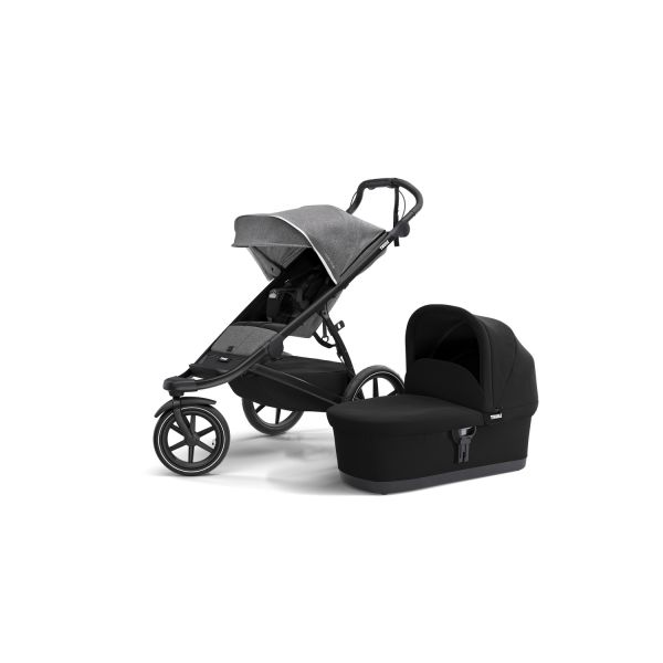 Poussette duo Urban Glide 2 avec nacelle - Grey Melange / Black