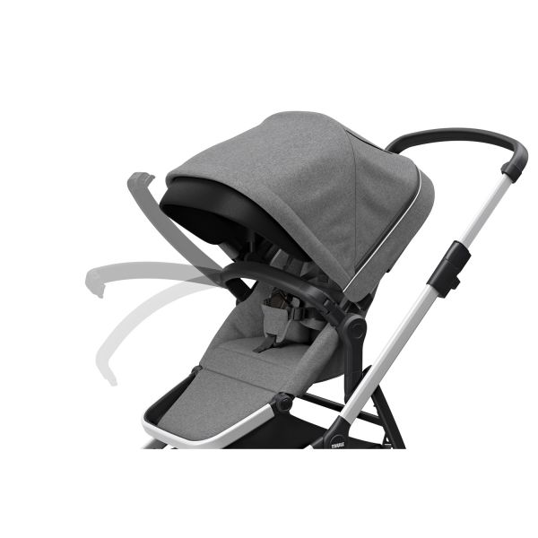 Poussette duo Urban Glide 2 avec nacelle - Grey Melange / Black