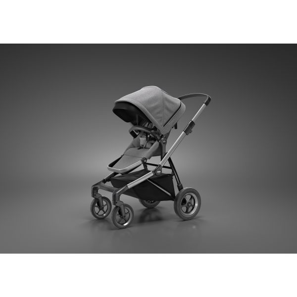 Poussette duo Urban Glide 2 avec nacelle - Grey Melange / Black