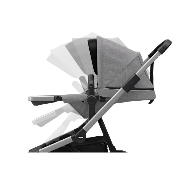 Poussette duo Urban Glide 2 avec nacelle - Grey Melange / Black