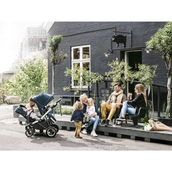 Poussette duo Urban Glide 2 avec nacelle - Grey Melange / Black