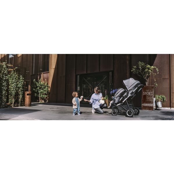 Poussette duo Urban Glide 2 avec nacelle - Grey Melange / Black