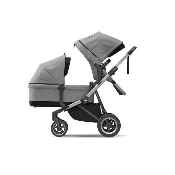 Poussette duo Urban Glide 2 avec nacelle - Grey Melange / Black