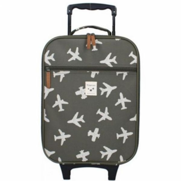 Valise enfant Avions Kaki