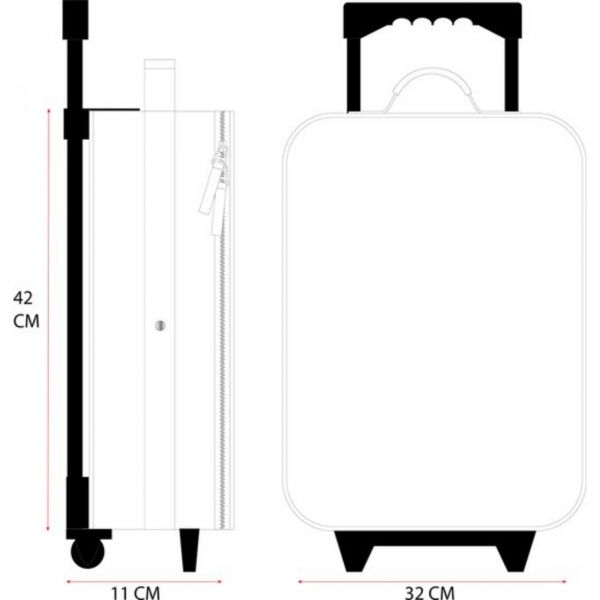 Valise enfant Avions Kaki