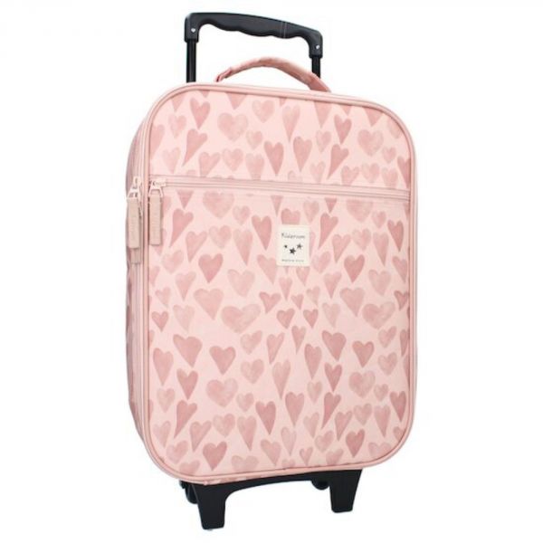 Valise enfant Cœurs Rose