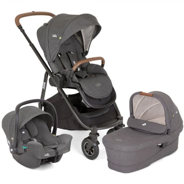 Poussette trio Versatrax Shell gray + siège auto i-Snug 2 Shell gray + nacelle Ramble XL Shell gray