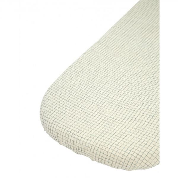 Drap housse pour couffin 40x80cm Wabi Sabi Blue Grid